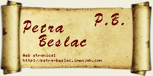 Petra Beslać vizit kartica